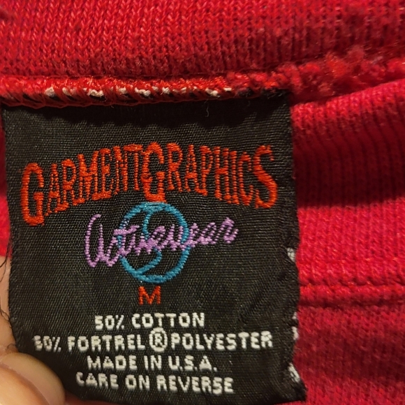 Vintage 1994 Daffy Duck Pink Crew Neck Sweatshirt Size Medium - Picture 6 of 6